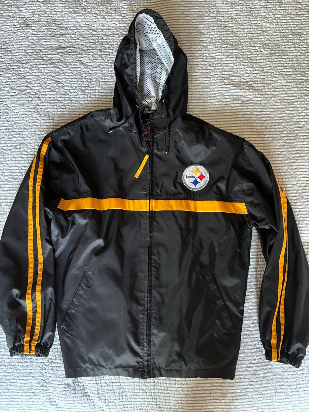 NFL Men's Sz.MED. Pittsburgh Steeler Lightweight Outerwear Hooded Jacket